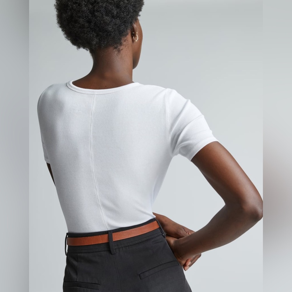 NWOT Everlane The Supima® Micro-Rib Crew - Picture 3 of 8